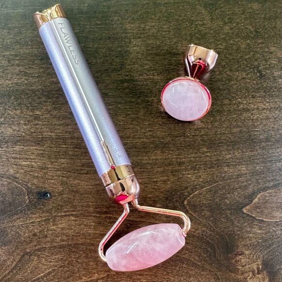 Finishing Touch Flawless Contour Facial Massaging Rose Quartz Kit - OPEN BOX - Picture 2 of 4